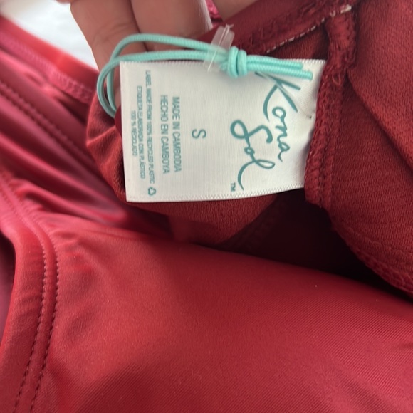 Kona Sol Ruffle Shoulder Bathing Suit - Picture 7 of 8